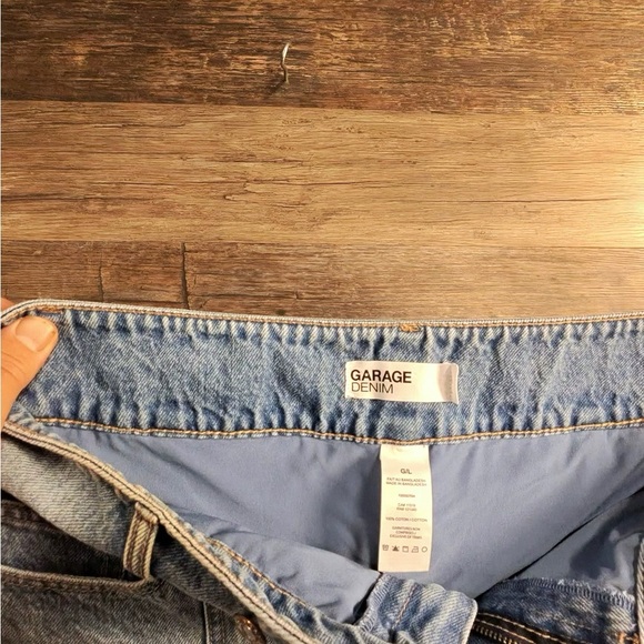 Garage Washed Blue Denim Skort Skirt - Picture 6 of 6